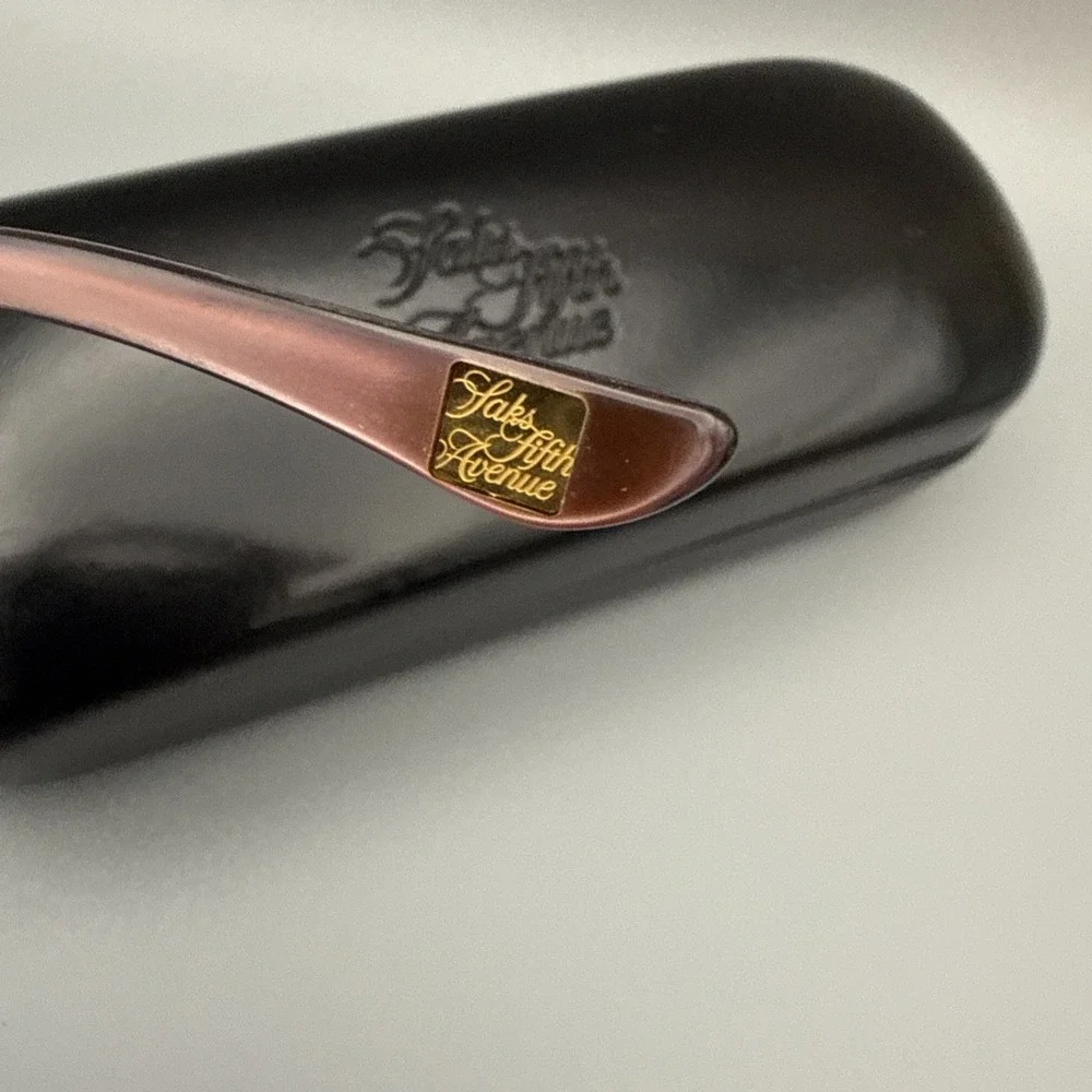 Saks Fifth Avenue Vintage Authentic Aviator Sunglass Frames 59S: & Case-0DY6